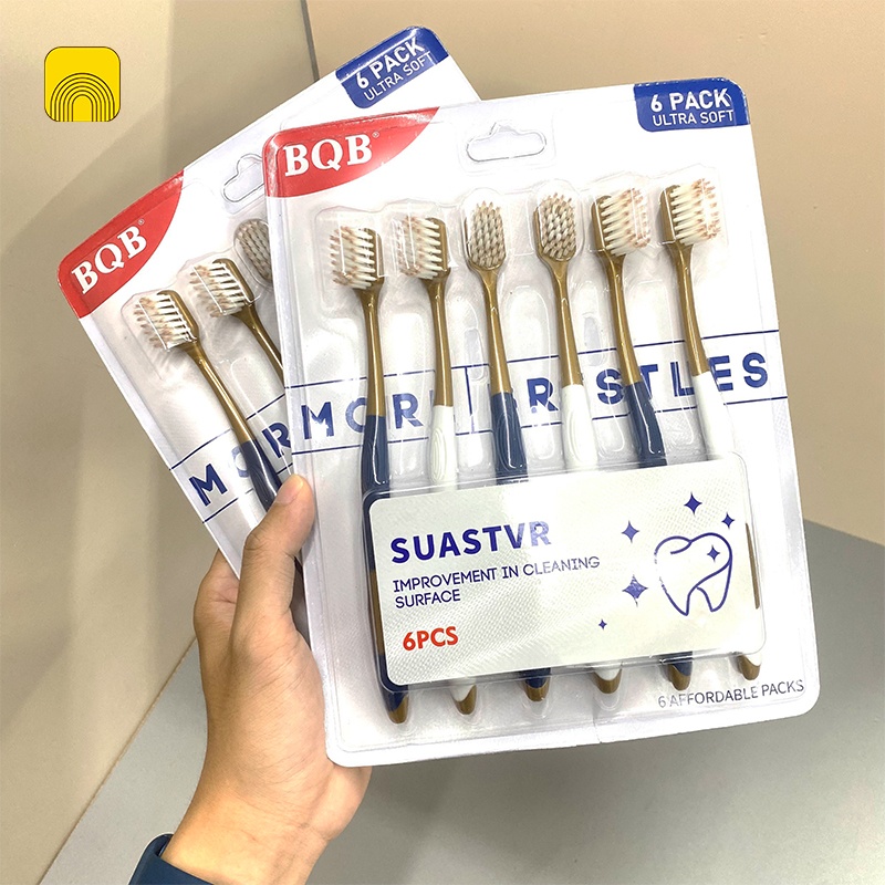 Set 6 bàn chải Nhật - Loại 2 cao cấp, lông mềm mịn, chải êm