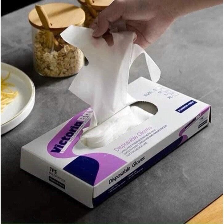 Bao Tay Nilon Dùng 1 Lần (Hộp TÍM)